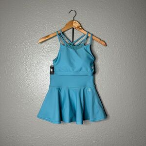 Rebel Athletic Arctic Blue Wendy Sports Bra and Flouncy Skirt XS AXS